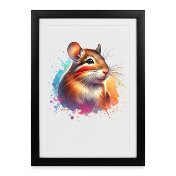 Aguti Motif - Framed poster (27 × 37 cm) - black - Front