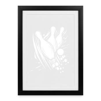 Bowling - Framed poster (27 × 37 cm) - black - Front