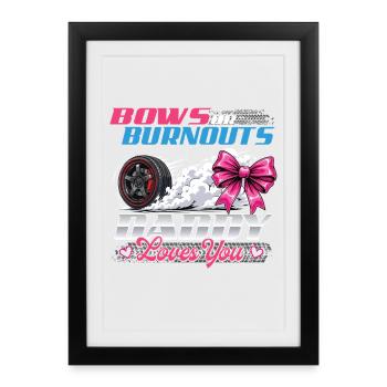 S’incliner ou s’épuiser Papa t’aime - Affiche encadrée (27 × 37 cm) - noir - Devant