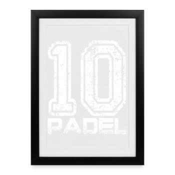 Padel - Affiche encadrée (27 × 37 cm) - noir - Devant
