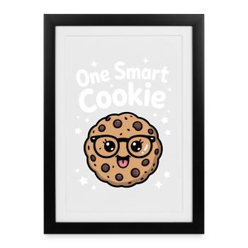 One Smart Cookie - Smart Cookie with Glasses - Framed poster (27 × 37 cm) - black - Front