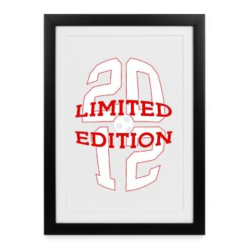 ÉDITION LIMITÉE 2012 FOOTBALL 14E ANNIVERSAIRE - Affiche encadrée (27 × 37 cm) - noir - Devant