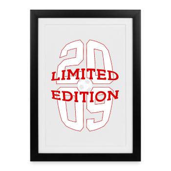 ÉDITION LIMITÉE 2009 FOOTBALL 17E ANNIVERSAIRE - Affiche encadrée (27 × 37 cm) - noir - Devant