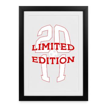 ÉDITION LIMITÉE 2011 FOOTBALL 15E ANNIVERSAIRE - Affiche encadrée (27 × 37 cm) - noir - Devant