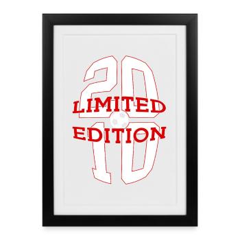ÉDITION LIMITÉE 2010 FOOTBALL 16E ANNIVERSAIRE - Affiche encadrée (27 × 37 cm) - noir - Devant