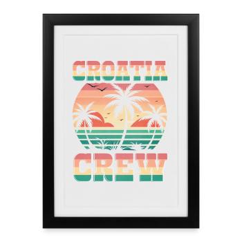 Équipage Croatia - Affiche encadrée (27 × 37 cm) - noir - Devant