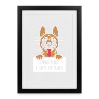 Belgian Malinois - Framed poster (27 × 37 cm) - black - Front