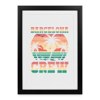 Barcelona Crew - Framed poster (27 × 37 cm) - black - Front