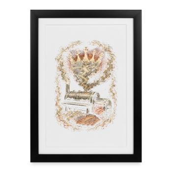 BBQ Competition - Framed poster (27 × 37 cm) - black - Front