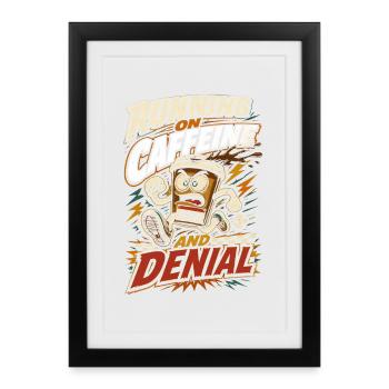 Marathon Marathon Runners Running - Affiche encadrée (27 × 37 cm) - noir - Devant