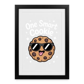 One Smart Cookie - Smart Cookie with Glasses - Framed poster (27 × 37 cm) - black - Front