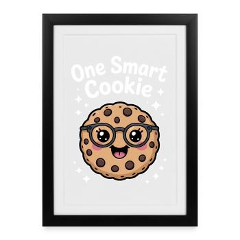 One Smart Cookie - Smart Cookie with Glasses - Framed poster (27 × 37 cm) - black - Front