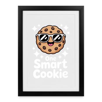 One Smart Cookie - Smart Cookie with Glasses - Framed poster (27 × 37 cm) - black - Front