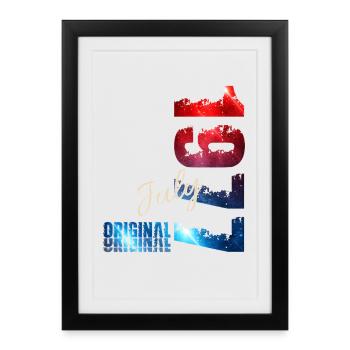 49th Birthday Gift Original July 1977 - Framed poster (27 × 37 cm) - black - Front