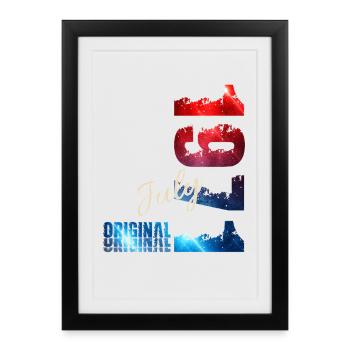55th Birthday Gift Original July 1971 - Framed poster (27 × 37 cm) - black - Front