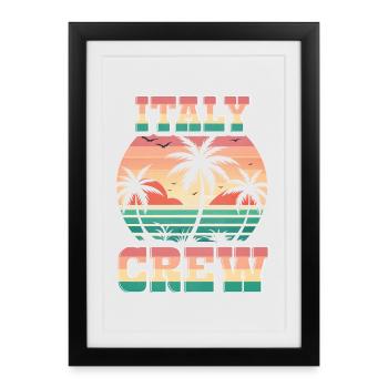 Équipe d’Italie - Affiche encadrée (27 × 37 cm) - noir - Devant