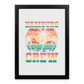 Hamburg Crew - Framed poster (27 × 37 cm) - black - Front