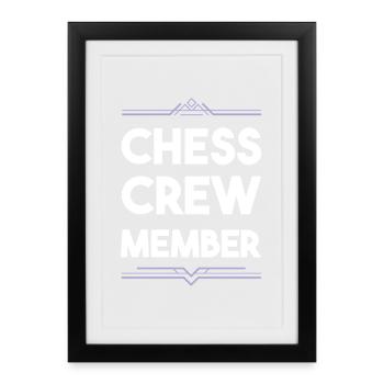 Équipe d’échecs - Affiche encadrée (27 × 37 cm) - noir - Devant