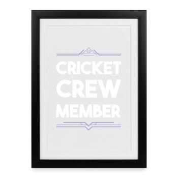 Cricket Crew - Gerahmtes Poster (27 × 37 cm) - Schwarz - Vorne