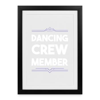 Équipe de danse - Affiche encadrée (27 × 37 cm) - noir - Devant