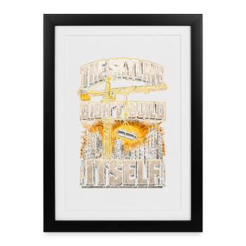 Crane Operator Crane Operator Skyline Didn't Build Itself - Framed poster (27 × 37 cm) - black - Front