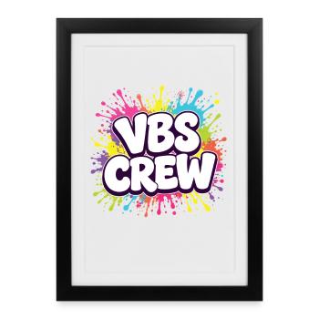 Camp d’église de vacances de l’équipe VBS - Affiche encadrée (27 × 37 cm) - noir - Devant