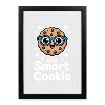 One Smart Cookie - Smart Cookie with Glasses - Framed poster (27 × 37 cm) - black - Front
