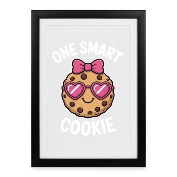 One Smart Cookie - Smart Cookie with Glasses - Framed poster (27 × 37 cm) - black - Front
