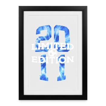 ÉDITION LIMITÉE 2011 FOOTBALL 15E ANNIVERSAIRE - Affiche encadrée (27 × 37 cm) - noir - Devant