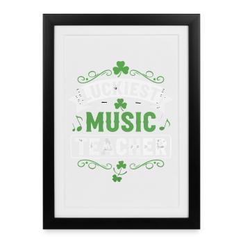 St. Patrick's Day Music Teacher - Framed poster (27 × 37 cm) - black - Front