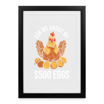 Élevage de coqs, volaille, poulet - Affiche encadrée (27 × 37 cm) - noir - Devant