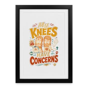 Marathon Marathon Runners Running - Affiche encadrée (27 × 37 cm) - noir - Devant