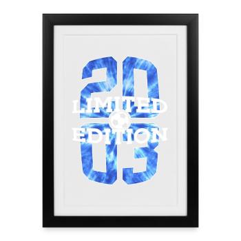 ÉDITION LIMITÉE 23E ANNIVERSAIRE FOOTBALL 2003 - Affiche encadrée (27 × 37 cm) - noir - Devant