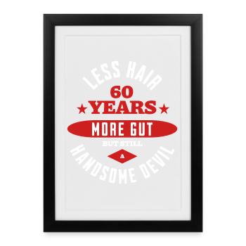60th Birthday Devil - Framed poster (27 × 37 cm) - black - Front