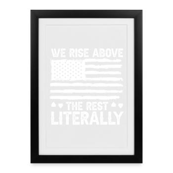 Elevator Inspector Rise The Rest Literally Gift - Framed poster (27 × 37 cm) - black - Front