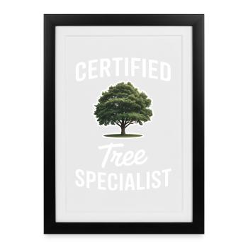 Arbres, proverbes, arbres, forêt, drôle, cadeau d’arbres - Affiche encadrée (27 × 37 cm) - noir - Devant