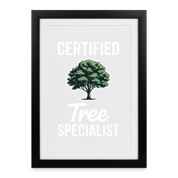 Arbres, proverbes, arbres, forêt, drôle, cadeau d’arbres - Affiche encadrée (27 × 37 cm) - noir - Devant