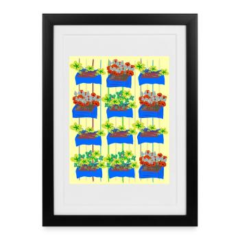 Pots - Affiche encadrée (27 × 37 cm) - noir - Devant