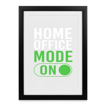 Remote home office - Framed poster (27 × 37 cm) - black - Front