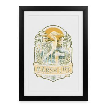 Marais de la Vie des Marais - Affiche encadrée (27 × 37 cm) - noir - Devant