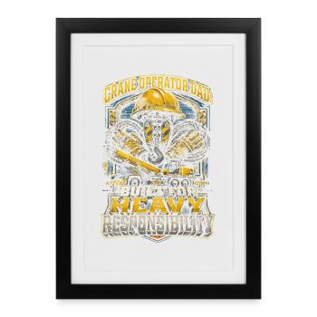 Crane Operator Crane Operator Father - Framed poster (27 × 37 cm) - black - Front