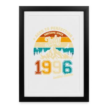 July 1996 | Aged to perfection | Birthday - Framed poster (27 × 37 cm) - black - Front