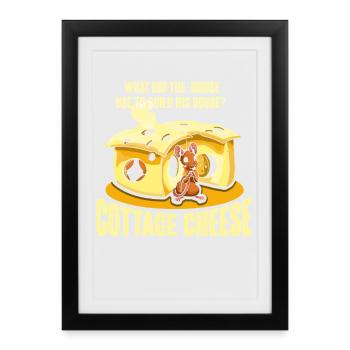 Qu’est-ce que la souris a utilisé pour construire sa maison ? - Affiche encadrée (27 × 37 cm) - noir - Devant