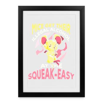 Mice get their illegal alcohol with a - Framed poster (27 × 37 cm) - black - Front