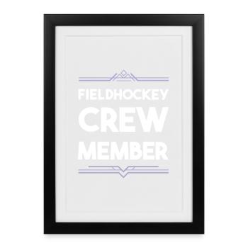 Équipe de hockey sur gazon - Affiche encadrée (27 × 37 cm) - noir - Devant