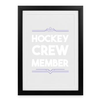 Hockey Crew - Affiche encadrée (27 × 37 cm) - noir - Devant