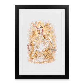 Rodeo American - Affiche encadrée (27 × 37 cm) - noir - Devant