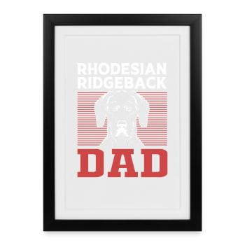 Rhodésian Ridgeback - Affiche encadrée (27 × 37 cm) - noir - Devant