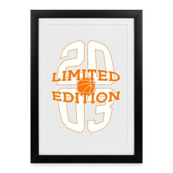 ÉDITION LIMITÉE 2003 BASKETBALL 23E ANNIVERSAIRE - Affiche encadrée (27 × 37 cm) - noir - Devant