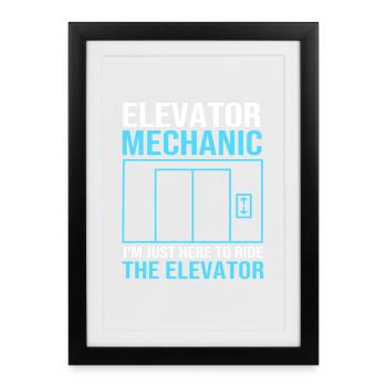Lever - Affiche encadrée (27 × 37 cm) - noir - Devant